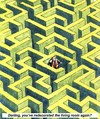 Cartoon: Coexistence! (small) by llumetis tagged problems,couple,separation,labyrinth