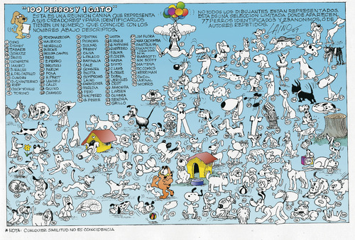 Cartoon: 100 Dogs - 1 Cat (medium) by LAINO tagged pets,cats,dogs