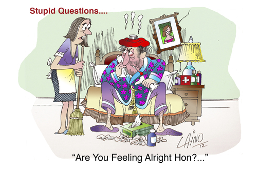 Cartoon: Stupid Questions (medium) by LAINO tagged stupid,questions