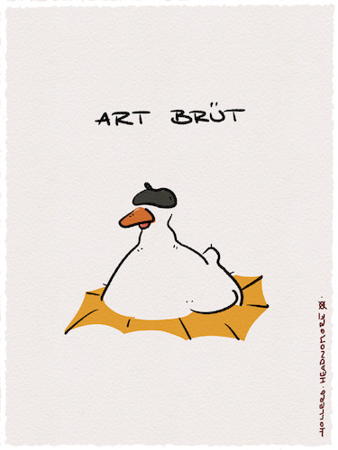 Cartoon: Art brut (medium) by hollers tagged art,brut,henne,huhn,brüten,ei,kunst,kunstbrut,küken,art,brut,henne,huhn,brüten,ei,kunst,kunstbrut,küken