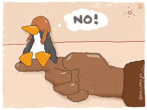 Baby Penguin Disobeying Orders