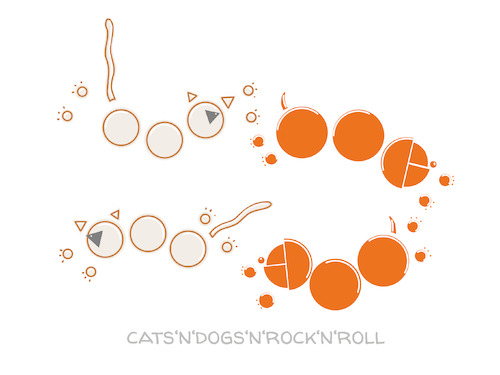 Cartoon: catsndogsnrocknroll (medium) by hollers tagged cats,dogs,rock,and,roll,cats,dogs,rock,and,roll