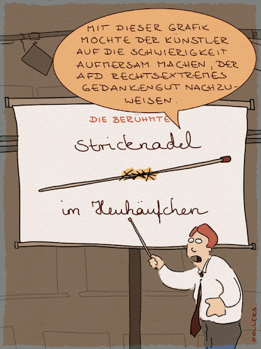 Cartoon: Nadel (medium) by hollers tagged nadel,heuhaufen,afd,stricknadel,rechtsextrem,demokratie,wahlen,bundestagswahl,nadel,heuhaufen,afd,stricknadel,rechtsextrem,demokratie,wahlen,bundestagswahl