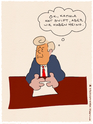 Cartoon: Swift (medium) by hollers tagged donald,trump,taylor,swift,heino,kramm,wahlkampf,usa,unterstützung,donald,trump,taylor,swift,heino,kramm,wahlkampf,usa,unterstützung