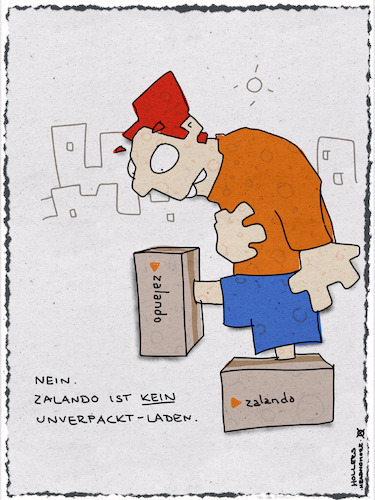 Cartoon: Zalando (medium) by hollers tagged zalando,schuhe,unverpackt,kartons,nachhaltigkeit,versandhandel,onlinehandel,onlineversand,onlinebestellung,unverpackläden,onlinemarketing,zalando,schuhe,unverpackt,kartons,nachhaltigkeit,versandhandel,onlinehandel,onlineversand,onlinebestellung,unverpackläden,onlinemarketing