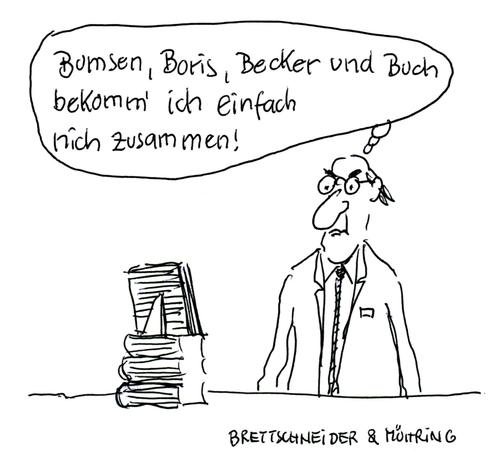 Cartoon: boris becker (medium) by brettschneider und möhring tagged boris,becker,buch,tennis,cartoon,karikatur,brettschneider,und,möhring