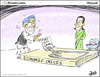 Cartoon: Food Bill (small) by Shaunak S tagged manmohan,singh,food,bill,sonia,gandhi,rahul