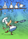 Cartoon: Surprise (small) by Stan Groenland tagged cartoon,eggs,pancakes,cook,culinary,chickens,dinner