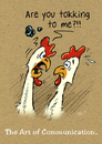 Cartoon: Tokking (small) by Stan Groenland tagged cartoon,funny,chickens,communication,animals,greeting,cards,illustration