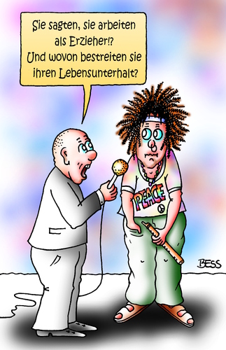 Cartoon: das ist die Frage (medium) by besscartoon tagged kita,erzieher,arbeiten,lebensunterhalt,streik,bezahlung,erziehung,kindergarten,bess,besscartoon