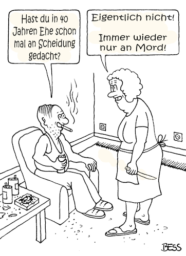 Cartoon: Ehrlichkeit (medium) by besscartoon tagged paar,ehe,liebe,beziehung,saufen,alkohol,scheidung,mord,gewalt,bess,besscartoon