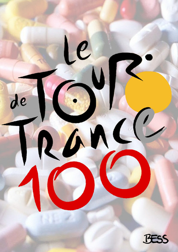 Cartoon: Le Tour de Trance (medium) by besscartoon tagged le,tour,de,france,trance,rad,radfahren,doping,gesundheit,sport,pillen,bess,besscartoon
