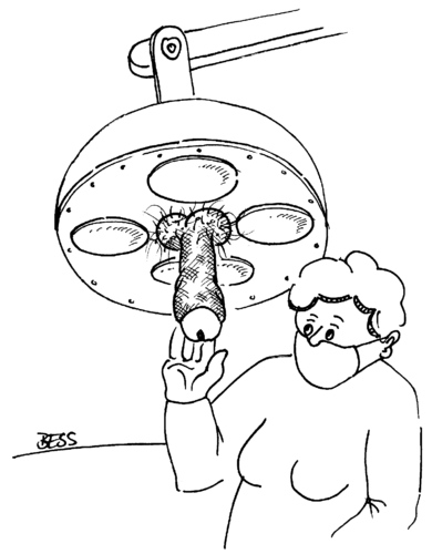 Cartoon: ohne Titel (medium) by besscartoon tagged mann,arzt,krank,krankenhaus,bess,besscartoon