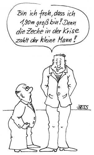 Cartoon: so ein Glück (medium) by besscartoon tagged männer,krise,geld,bank,wirtschaftkrise,bess,besscartoon
