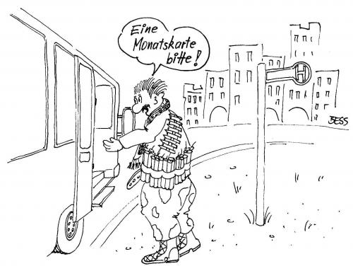 Cartoon: Verschwendung (medium) by besscartoon tagged selbtmörder,bus,mann,suizid,besscartoon,bess,terrorismus,islam