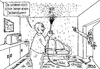 Cartoon: Deckenfluter (small) by besscartoon tagged mann,frau,ehe,beziehung,wohnen,wasser,schlauch,lampe,licht,deckenfluter,bess,besscartoon