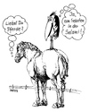 Cartoon: Feinschmecker (small) by besscartoon tagged pferd,pferde,rabe,tiere,salami,essen,bess,besscartoon