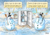 Cartoon: Fürsorge (small) by besscartoon tagged winter,schnee,frost,schneemann,kinder,gefrierschrank,zukunft,perspektive,überleben,bess,besscartoon
