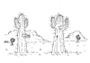 Cartoon: Go West (small) by besscartoon tagged wild,west,wilder,westen,kaktus,kakteen,mann,frau,paar,beziehung,liebe,sex,geschlechter,bess,besscartoon