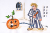 Cartoon: Halloween (small) by besscartoon tagged knast,halloween,kürbis,gefängnis,sträfling,schlüssel,horror,bess,besscartoon