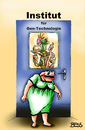 Cartoon: Institut für Gen-Technologie (small) by besscartoon tagged institut,medizin,gene,gentechnologie,manipulation,wissenschaft,monster,zukunft,visionen,bess,besscartoon
