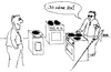 Cartoon: Kaufentscheidung (small) by besscartoon tagged männer,blind,blindheit,ofen,herd,blindenbinde,kaufen,bess,besscartoon