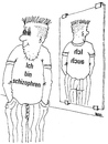 Cartoon: Na und! (small) by besscartoon tagged mann,schizophren,schizophrenie,krank,spiegel,bess,besscartoon