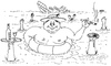 Cartoon: ohne Titel (small) by besscartoon tagged meer,insel,schiffbruch,rauchen,trinken,bess,besscartoon