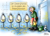 Cartoon: Piesel-Skandal (small) by besscartoon tagged wc,toilette,putzfrau,toilettenfrau,pieseln,dieselskandal,pieselskandal,bess,besscartoon