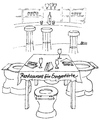 Cartoon: Restaurant für Essgestörte (small) by besscartoon tagged restaurant,essen,esstörung,bulimie,wc,toilette,bess,besscartoon
