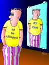 Cartoon: Schizophrenie (small) by besscartoon tagged mann,spiegel,psychologie,schizophren,schizophrenie,krank,bess,besscartoon