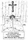 Cartoon: Schlaflosigkeit (small) by besscartoon tagged frau,religion,schlafen,jesus,kreuz,bess,besscartoon