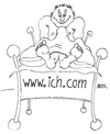 Cartoon: www.ich.com (small) by besscartoon tagged mann,bett,sex,beziehung,internet,bess,besscartoon