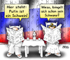 Cartoon: Zeitungslektüre (small) by besscartoon tagged putin,russland,zeitung,lesen,frau,mann,konflikt,ukraine,schwein,schwanz,kringeln,bess,besscartoon
