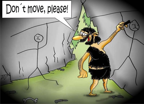 Cartoon: Dont move (medium) by Vlado Mach tagged past,artist,model