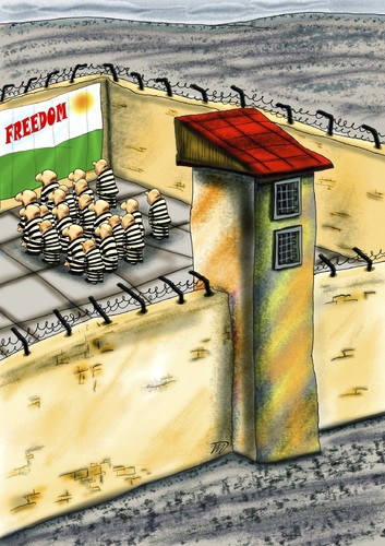 Cartoon: Freedom (medium) by Vlado Mach tagged jail,freedom,prisoner