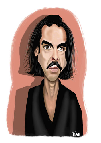 Cartoon: Nick Cave (medium) by Vlado Mach tagged cave,nick