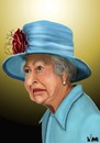 Cartoon: Queen in blue (small) by Vlado Mach tagged queen famous celebrity