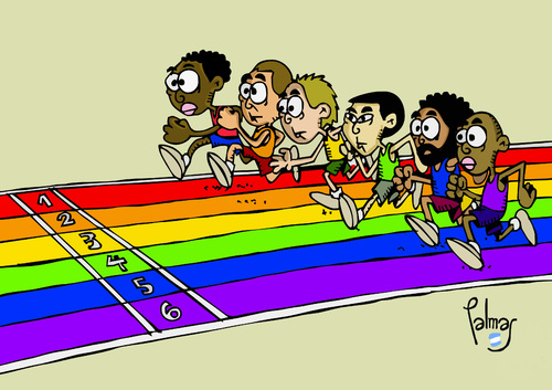 Cartoon: Carrera de igualdad (medium) by Palmas tagged igualdad