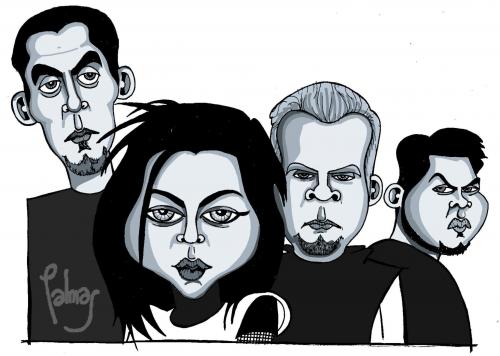 Cartoon: Evanescence (medium) by Palmas tagged musica