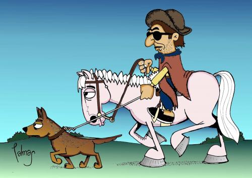 Cartoon: Gaucho ciego (medium) by Palmas tagged campo,argentino