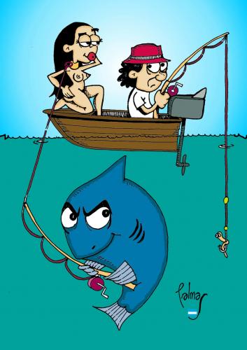 Cartoon: Pescador (medium) by Palmas tagged absurdo