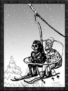 Cartoon: Dance of Death 1 (small) by Dunlap-Shohl tagged dance,death,skiing,anxiety