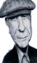 Cartoon: Leonard Cohen (small) by Eno tagged leonard,cohen,musician,singer