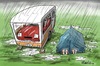 Cartoon: campers (small) by penwill tagged camping,caravan,tent,camp,rain,car,holiday,wet