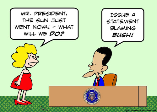 Cartoon: 1blaming bush obama sun nova (medium) by rmay tagged 1blaming,bush,obama,sun,nova