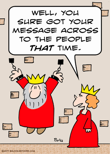 Cartoon: across message king people chain (medium) by rmay tagged king,message,across,chain,people