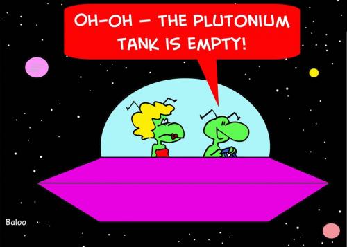 Cartoon: ALIENS DATING PLUTONIUM EMPTY (medium) by rmay tagged aliens,dating,plutonium,empty