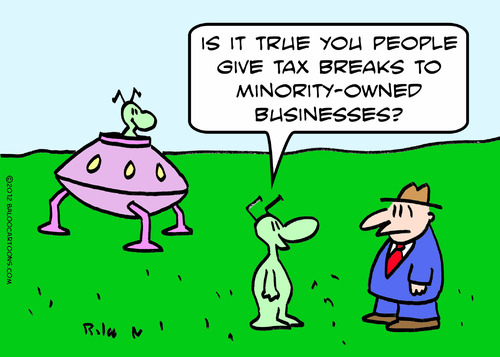 Cartoon: aliens minority businesses (medium) by rmay tagged aliens,minority,businesses