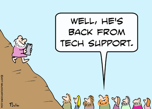 Cartoon: back tech support moses commandm (medium) by rmay tagged back,tech,support,moses,commandm